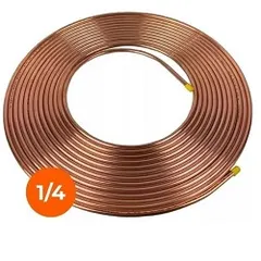 Cano Cobre Flexível 1/4(Panqueca 15 Metros)
