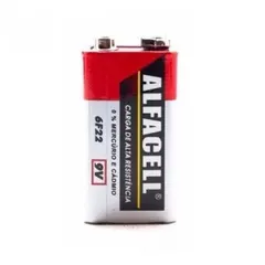 Bateria HW 6F22M 9 volts alfacell