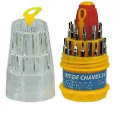 Kit chaves de fenda intercambiaveis com 31 peças