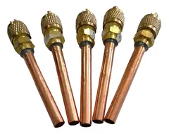 União schraider c/válvula 1/4 cano 5CM