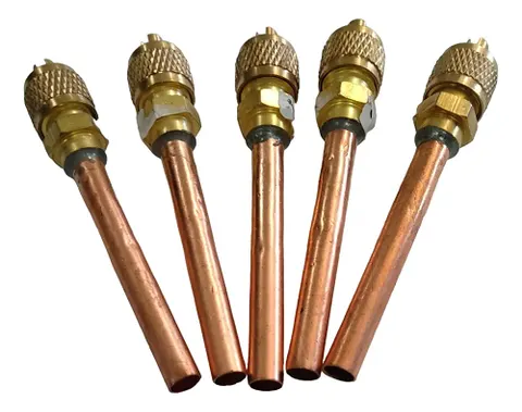 União schraider c/válvula 1/4 cano 5CM