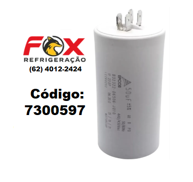 CAPACITOR FASE 50 UFX250V  127V  (BWB08A)