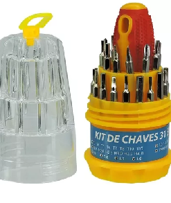KIT CHAVES DE FENDA INTERCAMBIAVEIS Com 31 peças