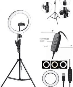 Ring Light 36cm Produto Novo Profissional Com Tripé 2m Iluminação Fotos Vídeos